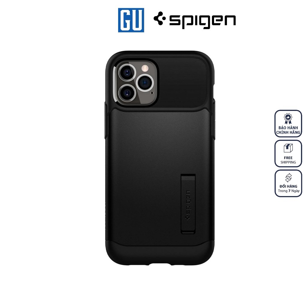 iPhone的OP肺Spigen Slim Armour 12 Pro Ben Bin Bi Chong和Dap Co Chan de Stan Tich Hop Image Image